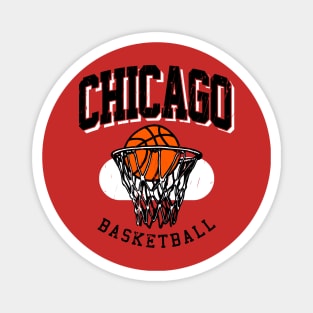 Vintage Chicago Basketball Magnet